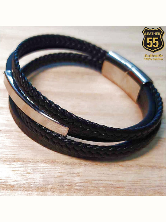 Leather 55 Men's Bracelet made of Leather