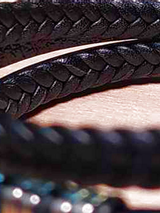 Leather 55 Ανδρικό Βραχιόλι από Δέρμα