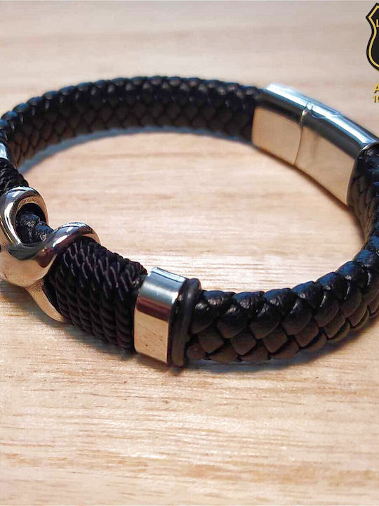 Leather 55 Ανδρικό Βραχιόλι από Δέρμα
