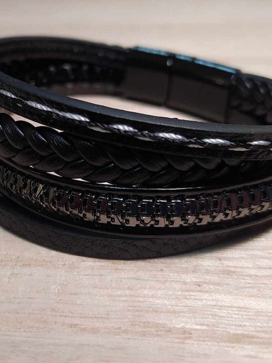 Leather 55 Ανδρικό Βραχιόλι από Δέρμα