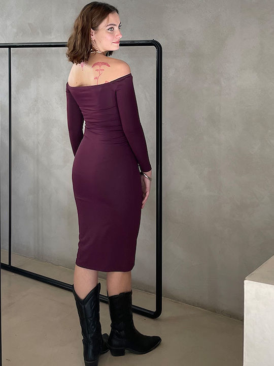 Rochie Midi Burgundy