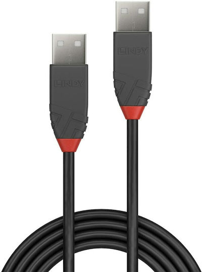 Lindy Regular USB 2.0 to micro USB Cable Μαύρο 2m (36693)