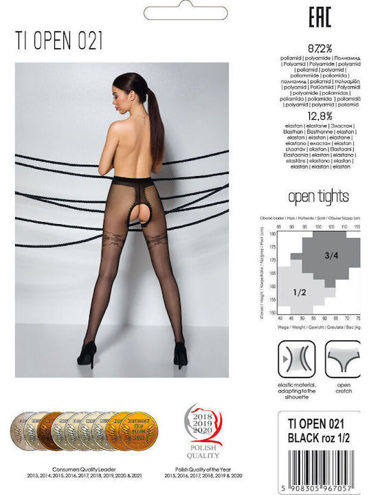 Passion TIOPEN 021 Sexy Καλσόν Μαύρο