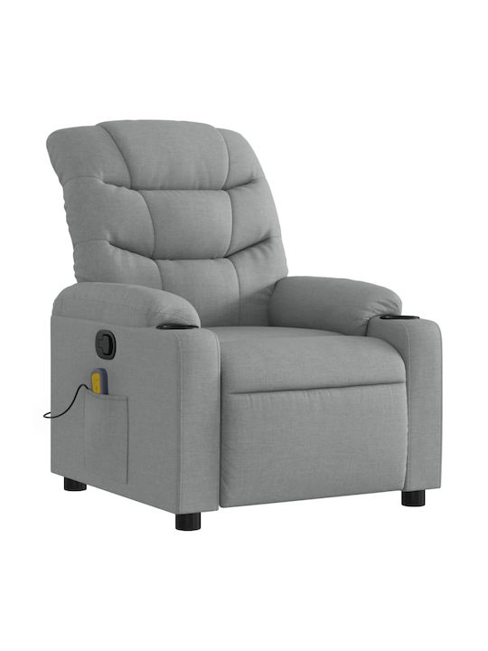 Relax Armchair Massage with Footstool Gray