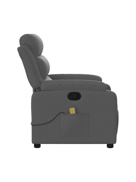 Πολυθρόνα Relax Massage με Υποπόδιο Γκρι 75x92.5x100cm