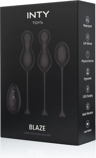 Inty Toys Ασύρματες Κολπικές Μπάλες με Δόνηση Μαύρες
