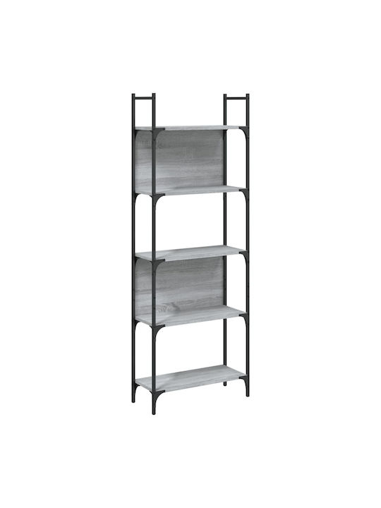 Bookcase Grey Sonoma 60.5x24x166.5cm