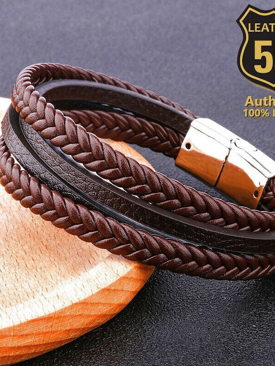 Leather 55 Ανδρικό Βραχιόλι Δερμάτινο