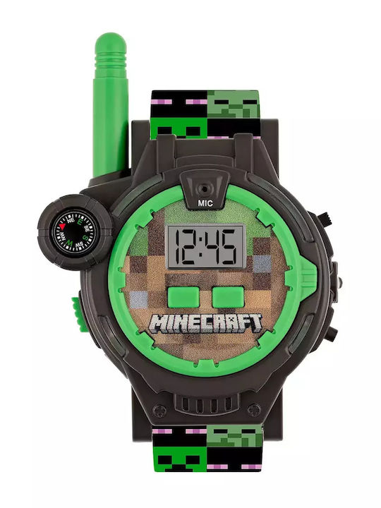 Disney Ceas digital pentru copii Minecraft cu curea din cauciuc/plastic Verde