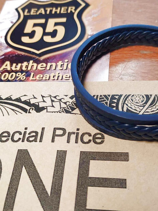 Leather 55 Men's Bracelet made of Leather