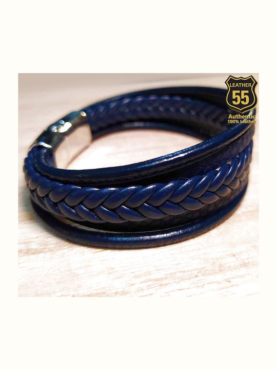 Leather 55 Men's Bracelet made of Leather