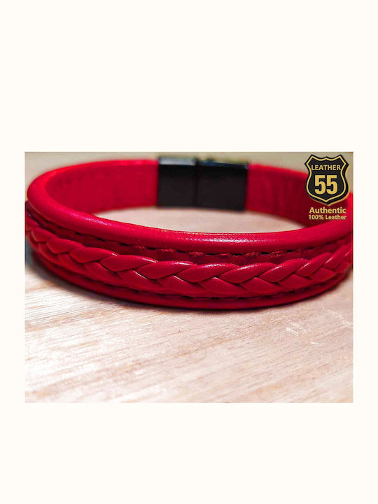 Leather 55 Ανδρικό Βραχιόλι από Δέρμα