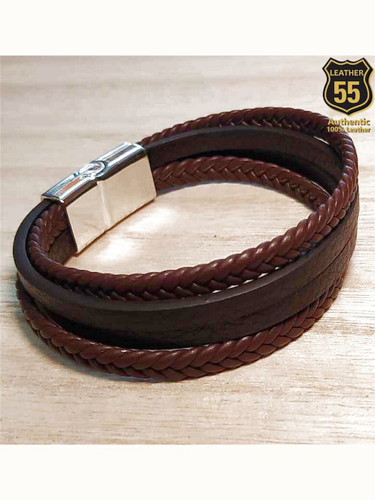 Leather 55 Men's Bracelet made of Leather