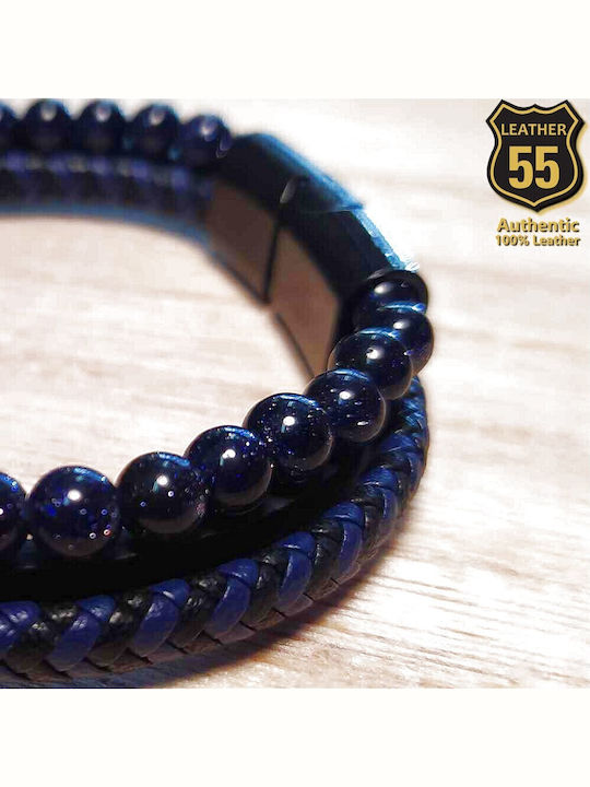 Leather 55 Men's Bracelet made of Leather