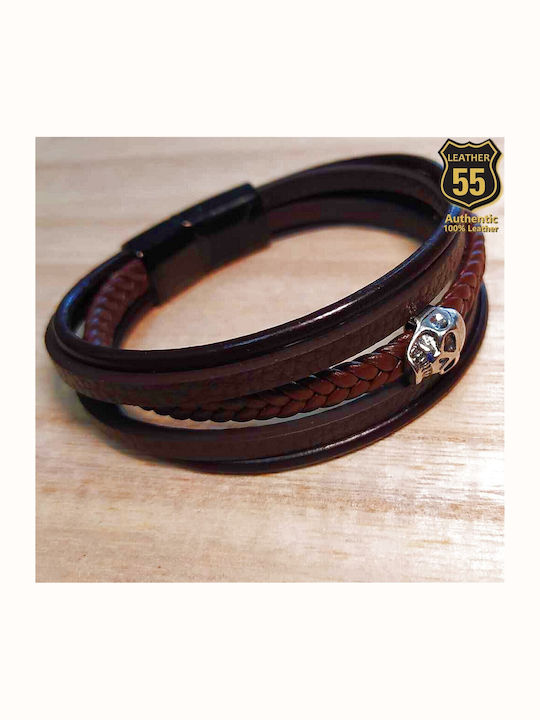 Leather 55 Men's Bracelet made of Leather