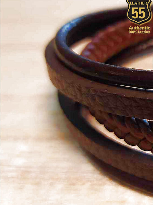 Leather 55 Men's Bracelet made of Leather