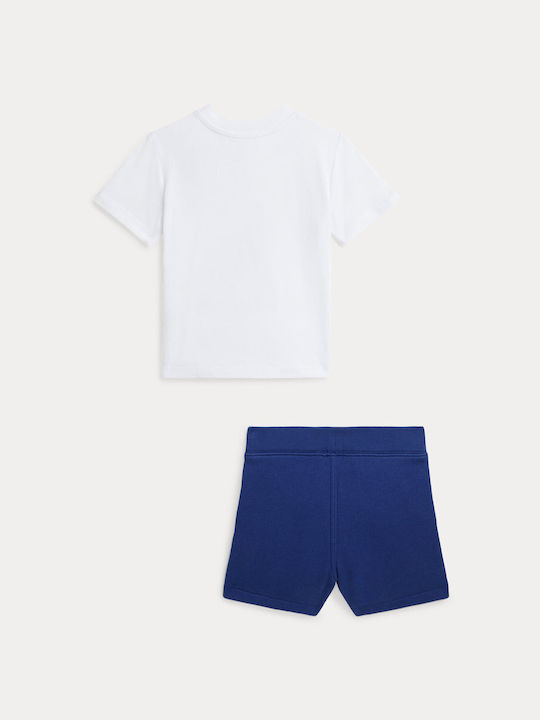 Ralph Lauren Kinder Set mit Shorts Sommer 2Stück Weiß