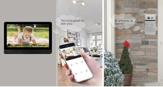 Joytimer Wireless Video Intercom Set Wi-Fi Black
