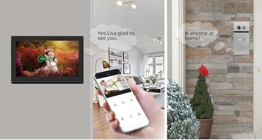 Joytimer Wireless Video Intercom Set Wi-Fi Black