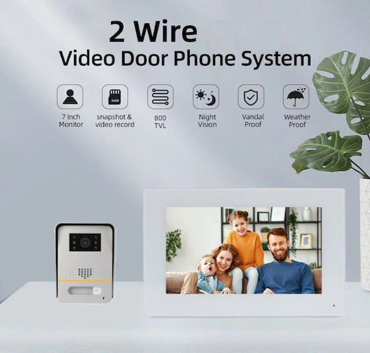 Joytimer Wireless Video Intercom Set Wi-Fi Black