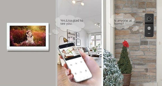 Joytimer Wireless Video Intercom Set Wi-Fi White