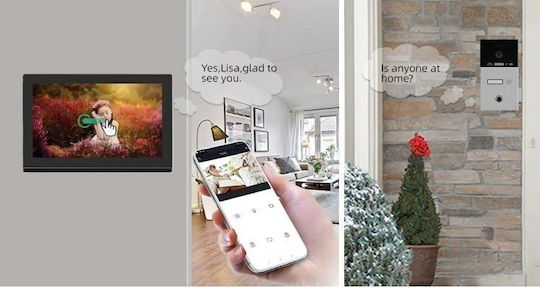 Joytimer Wireless Video Intercom Set Wi-Fi Black