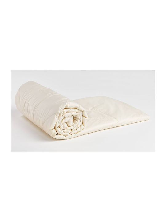 Valeria Home Pătură Simplă De Lână 160x240 Cm Ecru 110 GSM