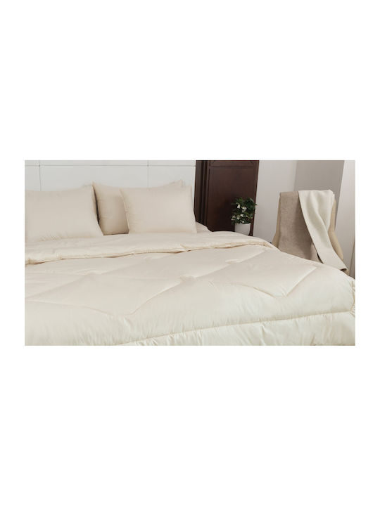 Valeria Home Pătură Simplă Din Lână 160x220 Cm Ecru 450 GSM