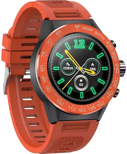 Nubi V35P Smartwatch με Παλμογράφο (Κόκκινο)