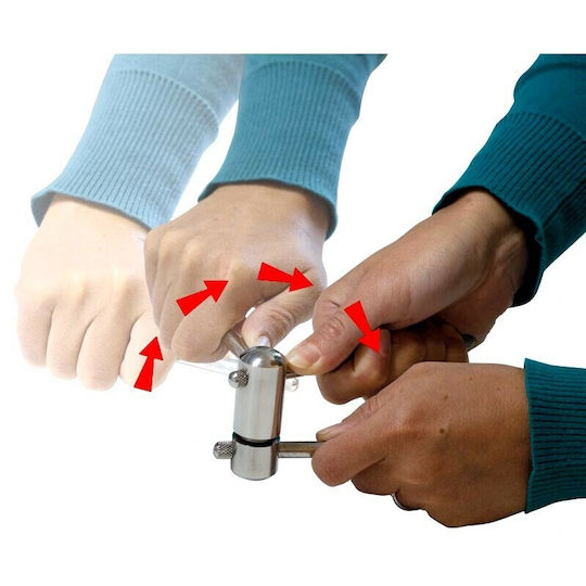 Metal Steel Cue Clamp Tool Tips Εργαλείο Μπιλιάρδου Γκρι 1τμχ 16401