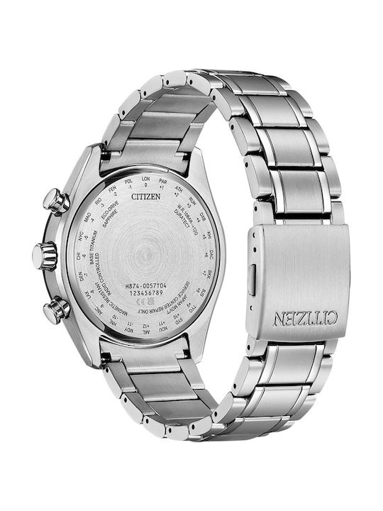 Citizen Tsukiyomi Men's Watch 43mm Battery with Silver Metal Bracelet