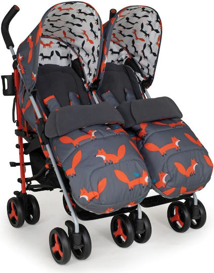 Cosatto Supa Dupa 3 Double Stroller Suitable for Newborn Charcoal mister fox 11kg