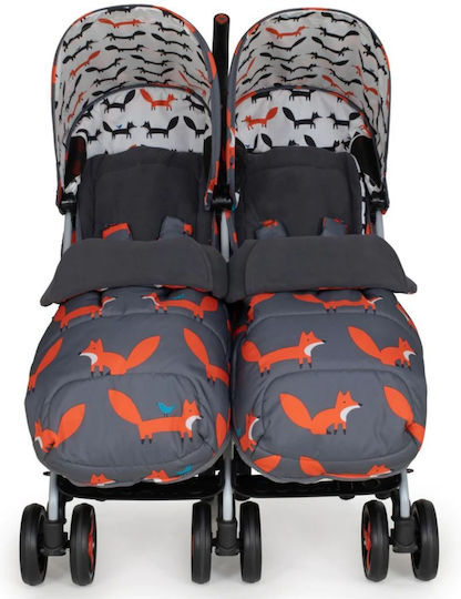 Cosatto Supa Dupa 3 Double Stroller Suitable for Newborn Charcoal mister fox 11kg