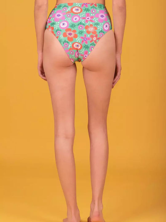 Bikini Slip Hohe Taille Grün