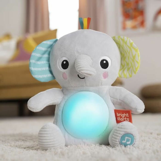 Bright Starts Animăluț Hug-a-bye Baby din Țesătură cu Muzică și Sunete pentru 0++ Luni