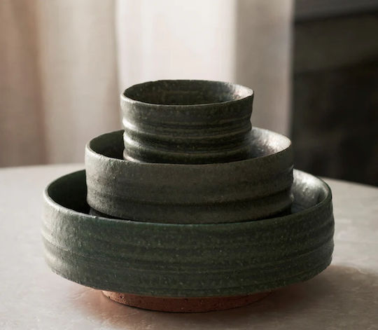 Ferm Living Bol Decorativ Ceramică Verde 18x18cm 1buc Ferm Living Bol Decorativ Ceramică Verde 18x18cm 1buc