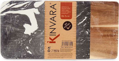 Kinvara Rectangular Marble Chopping Board Black 15x30cm