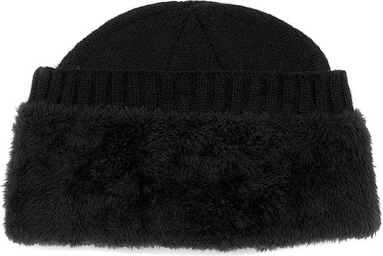 Beanie Unisex Beanie Gestrickt in Schwarz Farbe