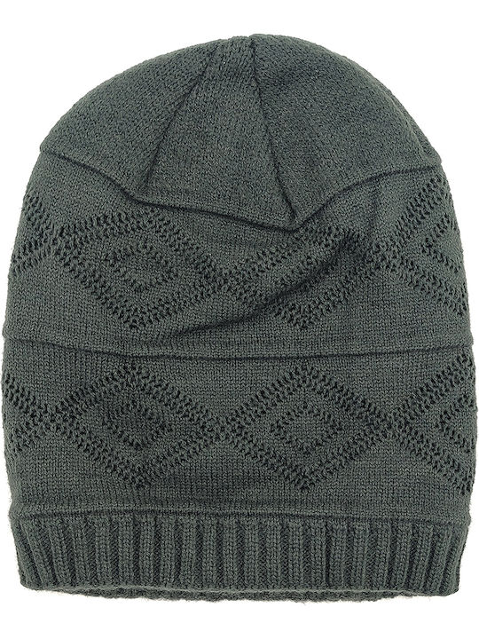 Beanie Unisex Σκούφος Πλεκτός σε Γκρι χρώμα
