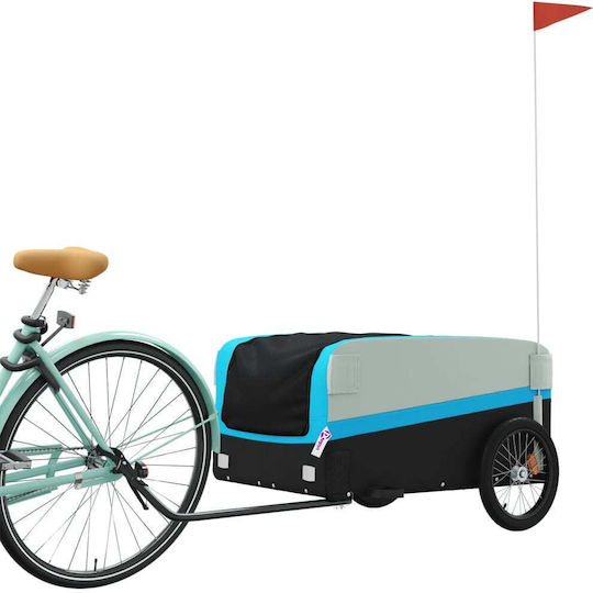 Vidaxl Anhänger Für Fahrräder Schwarze Blaue 45 Kilo Eisen