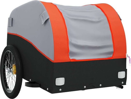 Vidaxl Anhänger Fahrradzubehör Schwarz Orange 30 Kilo Eisen