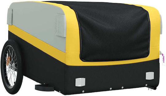 Vidaxl Bicycle Trailer Black Yellow 45 Kilograms Iron