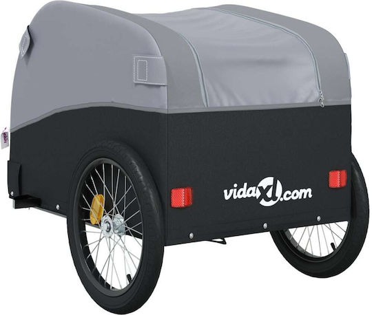 Vidaxl Anhänger Fahrradzubehör Schwarz Grau 30 Kilo Eisen