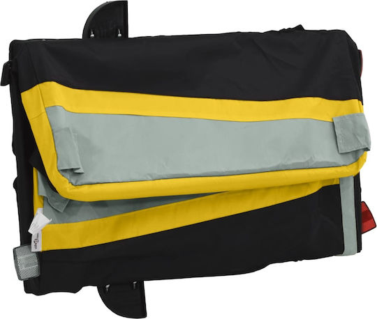 Vidaxl Bicycle Trailer Black Yellow 45 Kilograms Iron