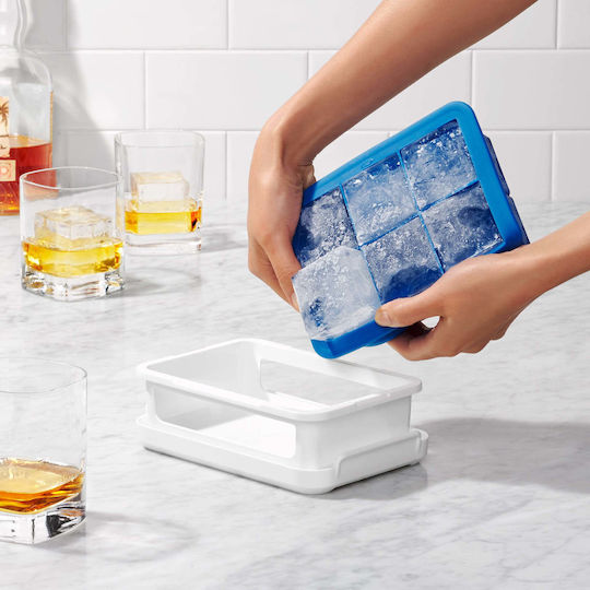 OXO Παγοθήκη Κύβος από Σιλικόνη 6 Θέσεων με Καπάκι Μπλε 11154200
