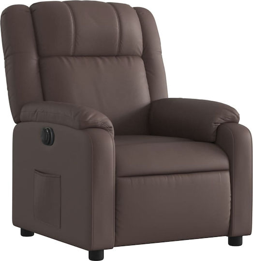 Relax Armchair with Footstool from Leatherette Coffee 77x95x99cm