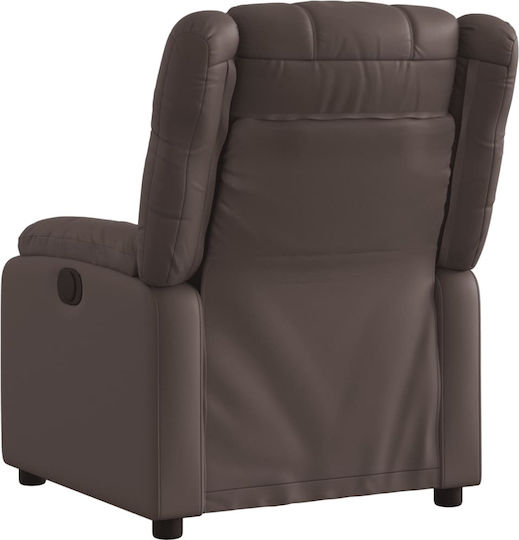 Relax Armchair with Footstool from Leatherette Coffee 77x95x99cm