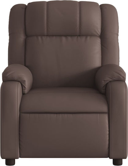 Relax Armchair with Footstool from Leatherette Coffee 77x95x99cm