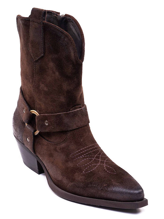 Perlapura Suede Women's Cowboy Boots Brown