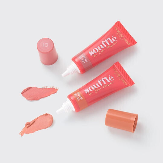 Vivienne Sabo Rose Soufflé Lichid Fard Obraz 01 Sclipitor Transparent